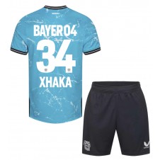 Bayer Leverkusen Granit Xhaka #34 Tredjeställ Barn 2023-24 Korta ärmar (+ Korta byxor)